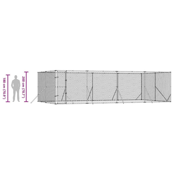 Outdoor Hundezwinger 8x4x2m Verzinkt