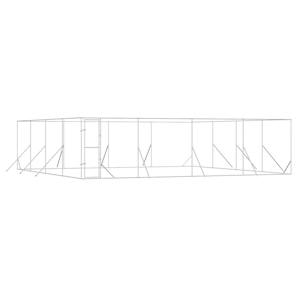 Hundezwinger Außenbereich 8x8x2m Verzinkt