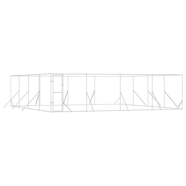 Hundezwinger Außenbereich 8x8x2m Verzinkt