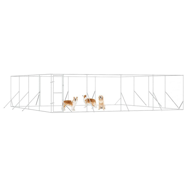 Hundezwinger Außenbereich 8x8x2m Verzinkt