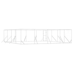 Hundezwinger Außenbereich 8x8x2m Verzinkt