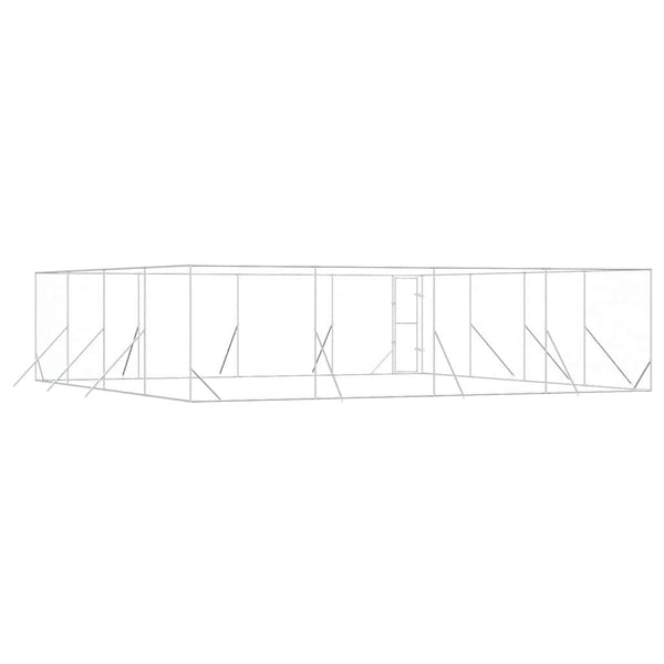 Hundezwinger Außenbereich 8x8x2m Verzinkt
