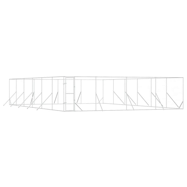 Hundezwinger Außenbereich 8x12x2 m Verzinkt
