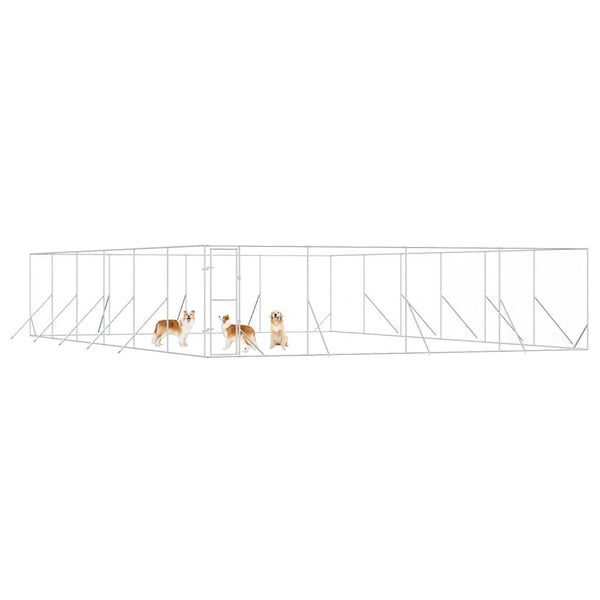 Hundezwinger Außenbereich 8x12x2 m Verzinkt