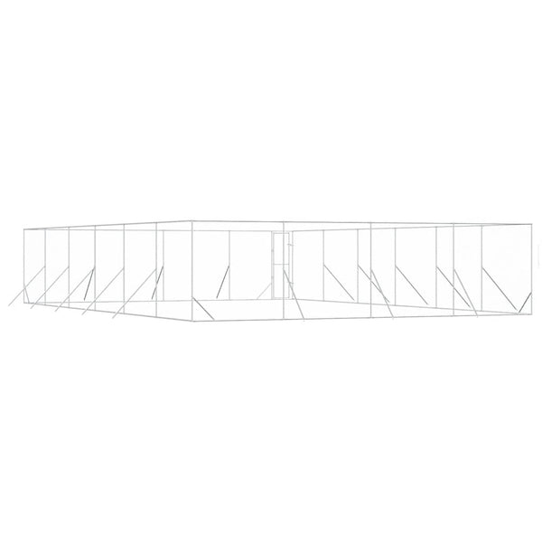 Hundezwinger Außenbereich 8x12x2 m Verzinkt