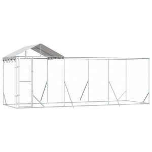 Hundezwinger mit Dach 6x2x2,5m Verzinkt