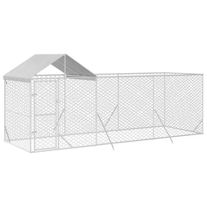 Hundezwinger mit Dach 6x2x2,5m Verzinkt