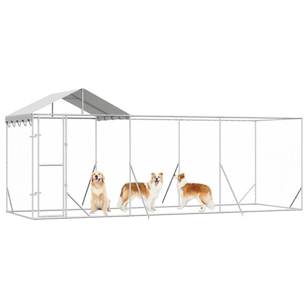 Hundezwinger mit Dach 6x2x2,5m Verzinkt