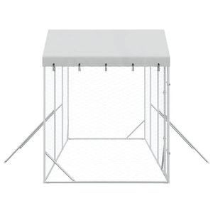 Hundezwinger mit Dach 6x2x2,5m Verzinkt