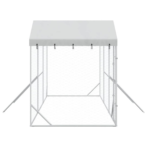 Hundezwinger mit Dach 6x2x2,5m Verzinkt
