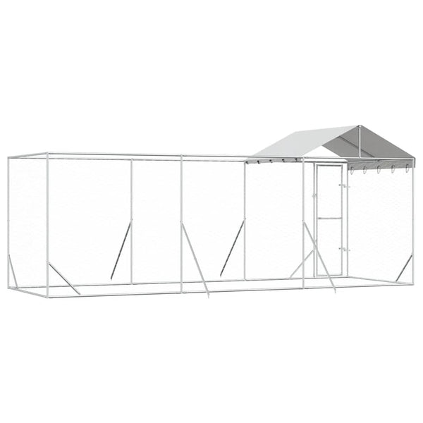 Hundezwinger mit Dach 6x2x2,5m Verzinkt