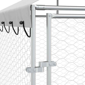Hundezwinger mit Dach 6x2x2,5m Verzinkt