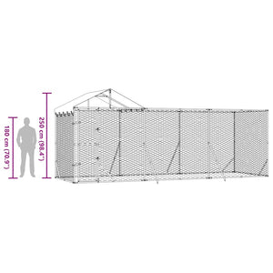 Hundezwinger mit Dach 6x2x2,5m Verzinkt