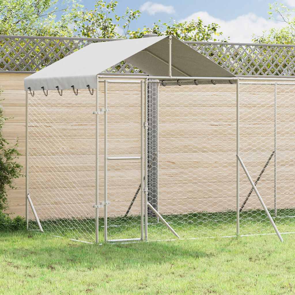 Hundezwinger mit Dach 6x2x2,5m Verzinkt