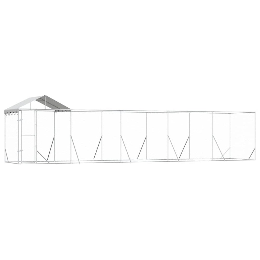 Outdoor Hundezwinger mit Dach 10x2x2,5m