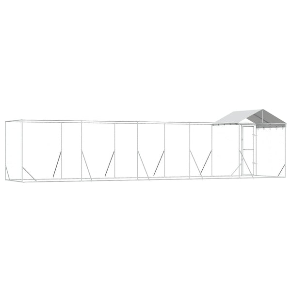 Outdoor Hundezwinger mit Dach 10x2x2,5m