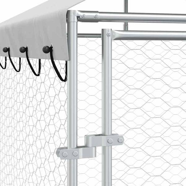 Outdoor Hundezwinger mit Dach 10x2x2,5m