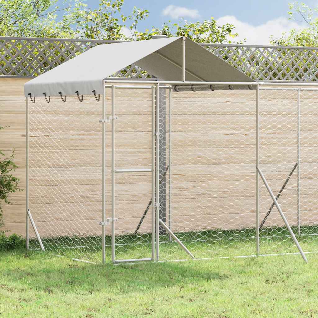 Outdoor Hundezwinger mit Dach 10x2x2,5m