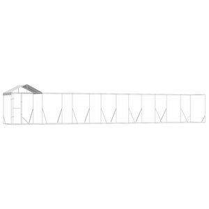 Verzinkter Outdoor-Hundezwinger mit Dach 14x2x2,5m
