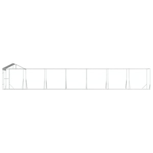 Verzinkter Outdoor-Hundezwinger mit Dach 14x2x2,5m