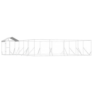 Verzinkter Outdoor-Hundezwinger mit Dach 10x8x2,5m