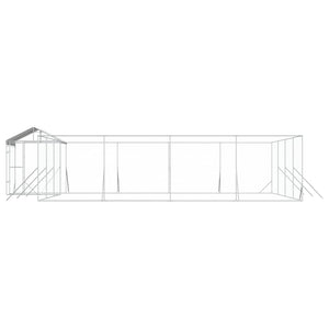 Verzinkter Outdoor-Hundezwinger mit Dach 10x8x2,5m