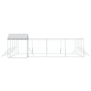 Verzinkter Outdoor-Hundezwinger mit Dach 10x8x2,5m