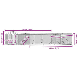 Verzinkter Outdoor-Hundezwinger mit Dach 10x8x2,5m