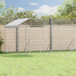 Verzinkter Outdoor-Hundezwinger mit Dach 10x8x2,5m