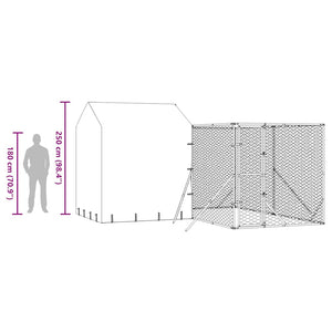 Hundezwinger mit Dach 4x4x2,5m
