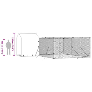 Hundezwinger mit Dach 6x6x2,5m