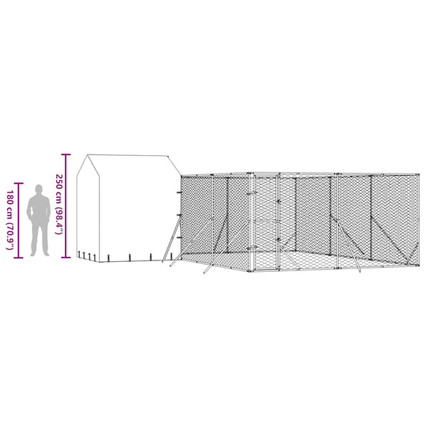 Hundezwinger mit Dach 6x6x2,5m