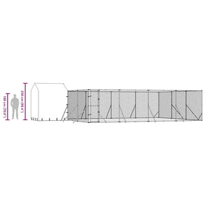 Outdoor Hundezwinger mit Dach 10x6x2,5 m