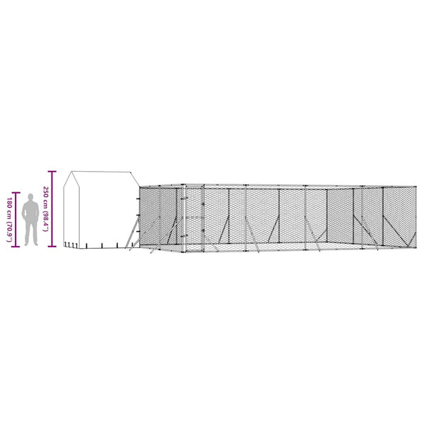 Outdoor Hundezwinger mit Dach 10x6x2,5 m