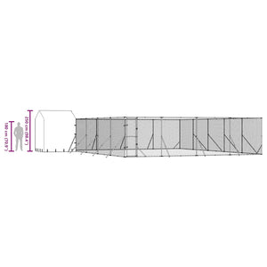 Outdoor Hundezwinger mit Dach 10x10x2,5m