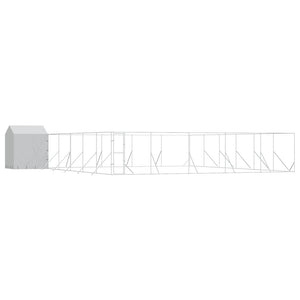 Verzinkter Outdoor-Hundezwinger mit Dach 12x12x2,5m