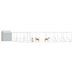Verzinkter Outdoor-Hundezwinger mit Dach 12x12x2,5m