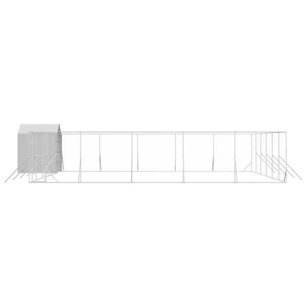 Verzinkter Outdoor-Hundezwinger mit Dach 12x12x2,5m