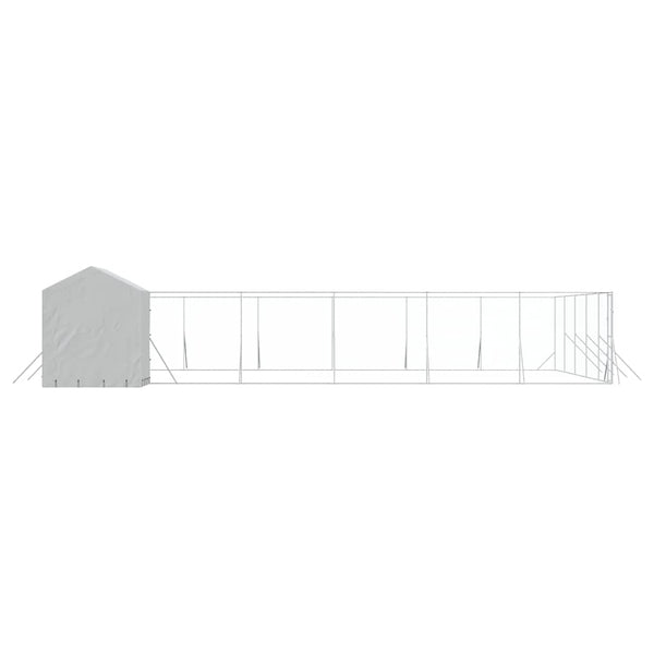 Verzinkter Outdoor-Hundezwinger mit Dach 12x12x2,5m