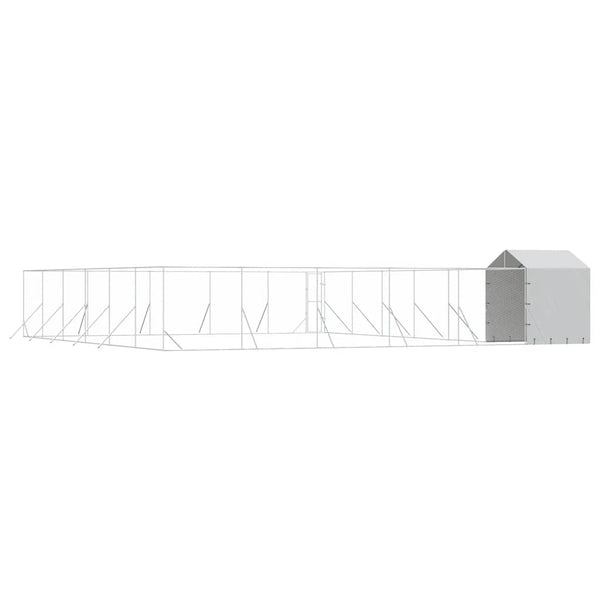 Verzinkter Outdoor-Hundezwinger mit Dach 12x12x2,5m