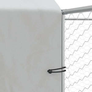 Verzinkter Outdoor-Hundezwinger mit Dach 12x12x2,5m