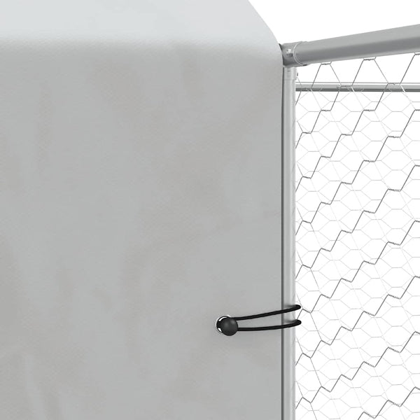Verzinkter Outdoor-Hundezwinger mit Dach 12x12x2,5m