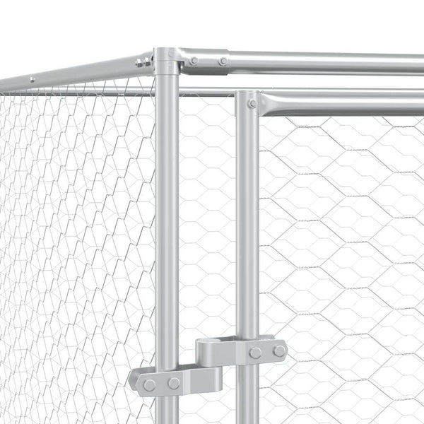Verzinkter Outdoor-Hundezwinger mit Dach 12x12x2,5m