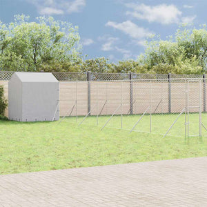 Verzinkter Outdoor-Hundezwinger mit Dach 12x12x2,5m