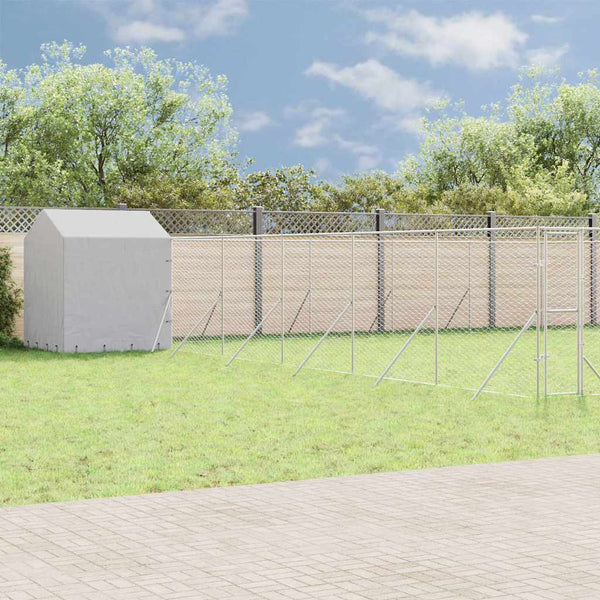 Verzinkter Outdoor-Hundezwinger mit Dach 12x12x2,5m