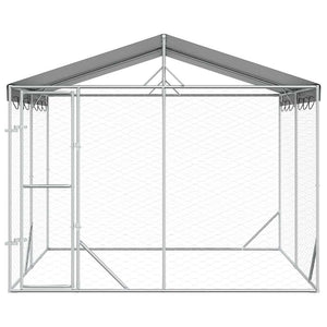 Hundezwinger mit Dach 3x3x2,5m Verzinkt