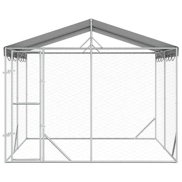 Hundezwinger mit Dach 3x3x2,5m Verzinkt
