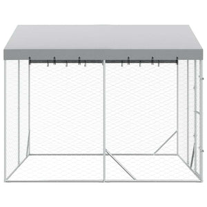 Hundezwinger mit Dach 3x3x2,5m Verzinkt