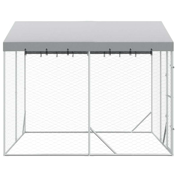 Hundezwinger mit Dach 3x3x2,5m Verzinkt