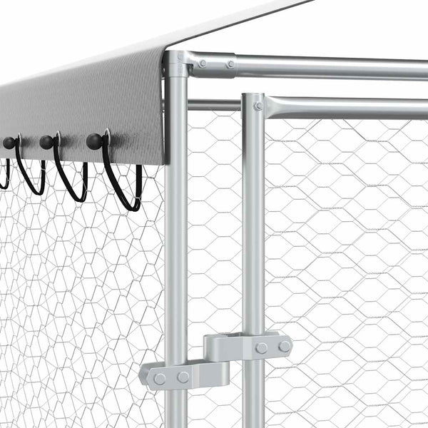 Hundezwinger mit Dach 3x4,5x2,5m Verzinkt